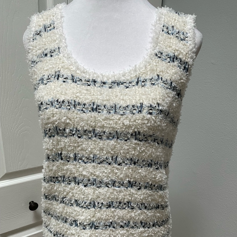 Ann Taylor Striped Textured Top